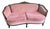 Rococo Revival Loveseat With Antique Rose Velvet Upholstery and Decorative Walnut Carvings For Sale
