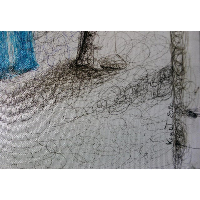 The Bedroom is a beautiful painting realized by the Italian artist KEZIAT in 2020. Ink, pastel and watercolor on canvas....