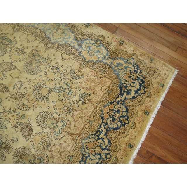 Beige Formal Feminine Vintage Kerman 7'5'' X 10'2'' For Sale - Image 8 of 11