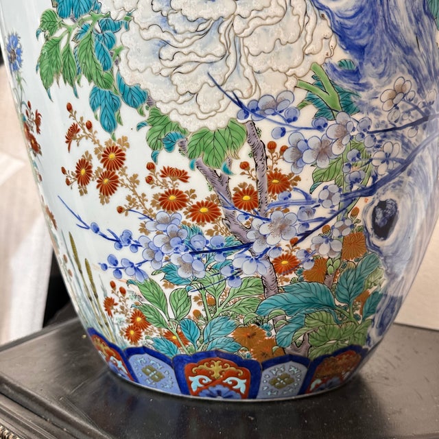 Meiji Imari Porcelain Vase with Kachō Fūgetsu, Japan, 1880s For Sale - Image 15 of 18