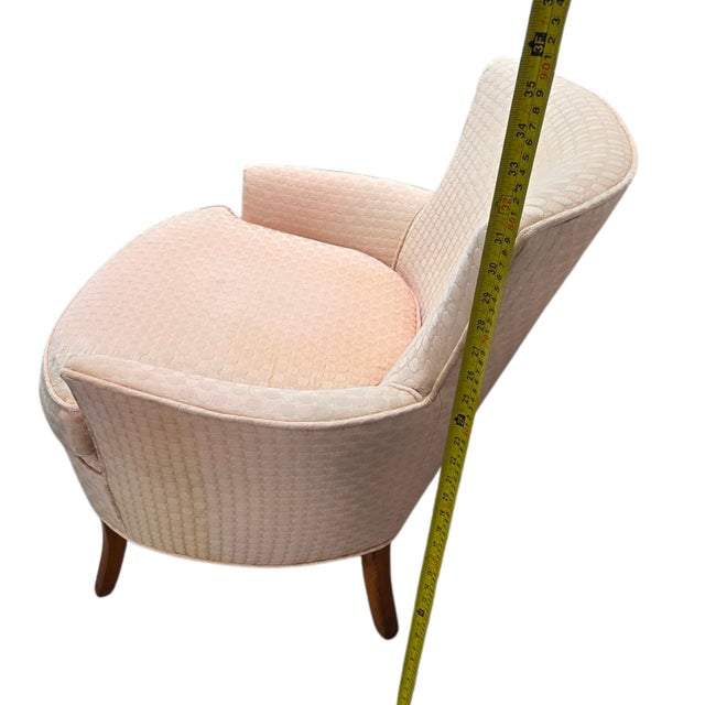 Wood 1950s Mid-Century Barrel Back Club Chair For Sale - Image 7 of 8