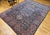 Navy Blue Vintage Persian Yazd Rug, Hand-Knotted Wool, Allover Floral Pattern, Navy & Red, 9x12 For Sale - Image 8 of 18