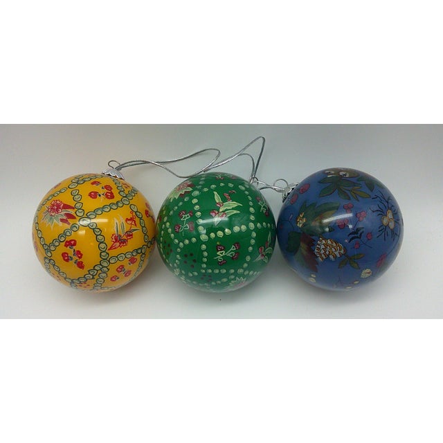 Pierre Deux Avignonet French Country Floral Ornaments Vintage / Set of 3 - Original Box For Sale - Image 4 of 6