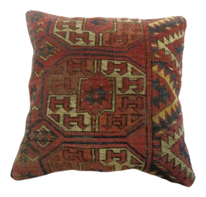 Mid 19th Century Turkeman Rug Pillow