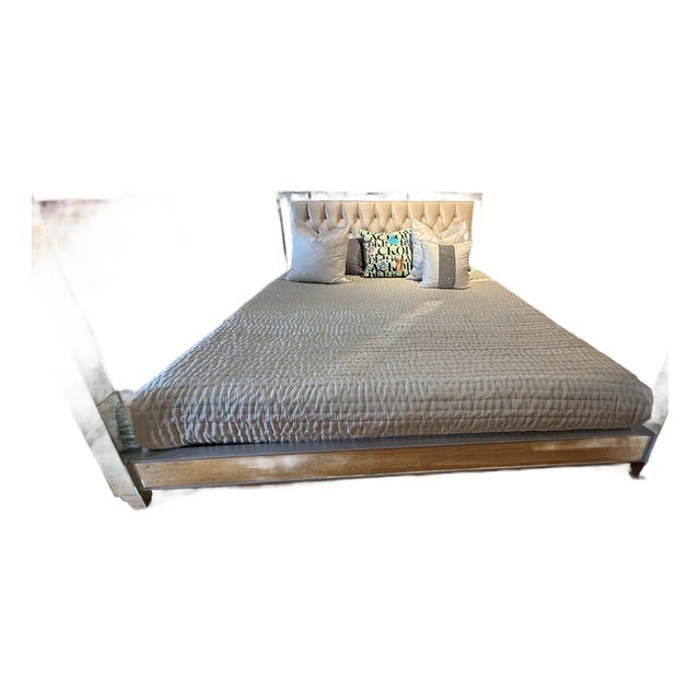 Mirrored Four Poster Bed King For Sale