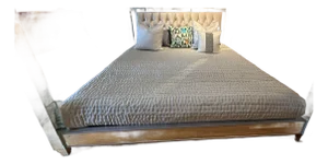 Mirrored Four Poster Bed King