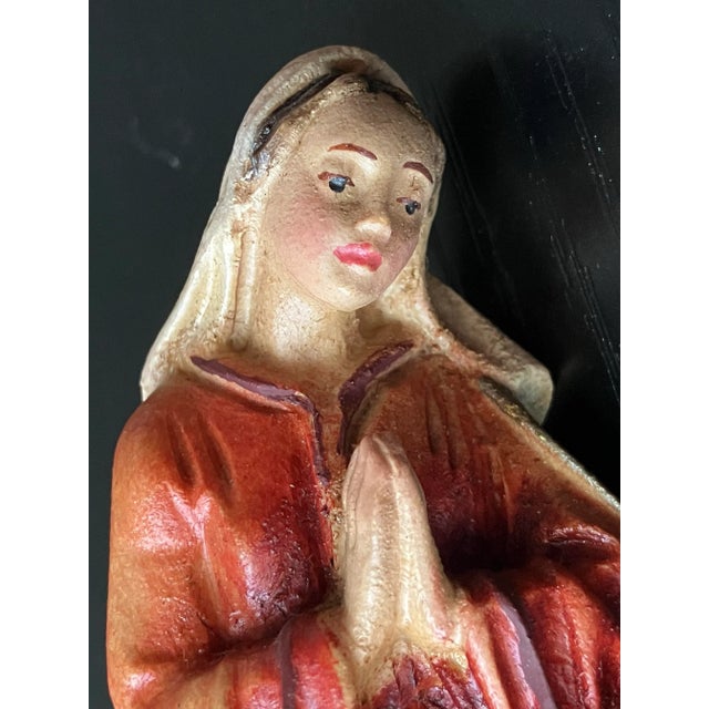 Italian Vintage Staffler Italian Hand-Painted Wooden Nativity Set, 7-Piece Christmas Figurines For Sale - Image 3 of 12