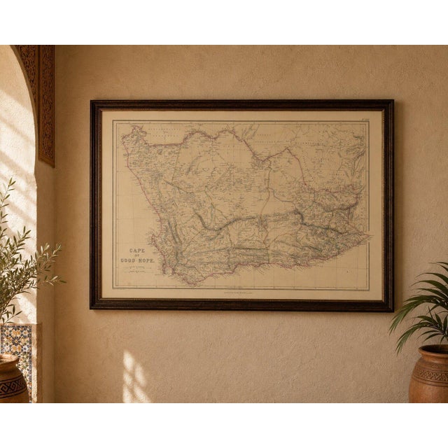 Antique Map of Cape of Good Hope in South Africa, 1860s For Sale - Image 9 of 11
