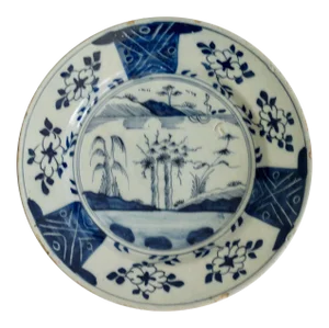 18th-Century Dutch Delft Chinoiserie Charger