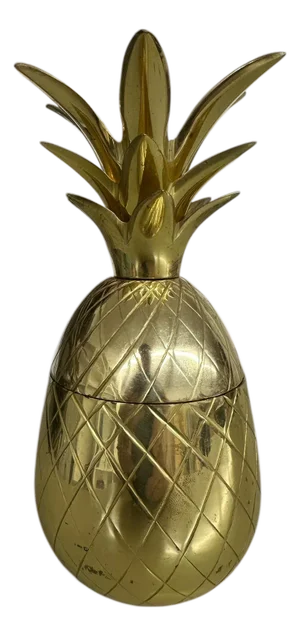 Vintage Metal Pineapple Container