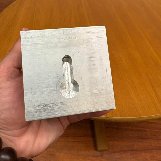 1997 Wall-Mounted Precision Aluminum Cube Sculpture For Sale - Image 4 of 17