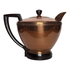 Mid Century Art Deco Style Copper Tea Pot