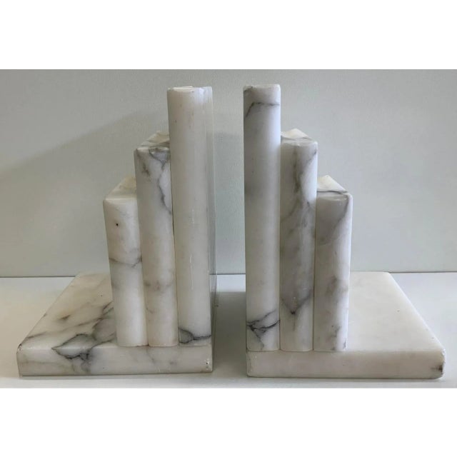 Grand Tour Vintage Italian Grand Tour Marble Bookends - Pair For Sale - Image 3 of 7