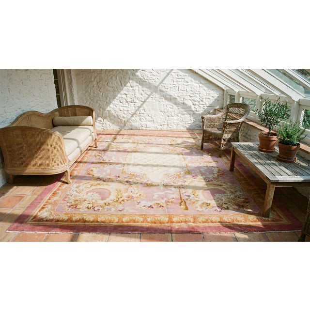 Textile Supremely Large Decorative Antique French Savonnerie Antique Aubusson Rug For Sale - Image 7 of 9