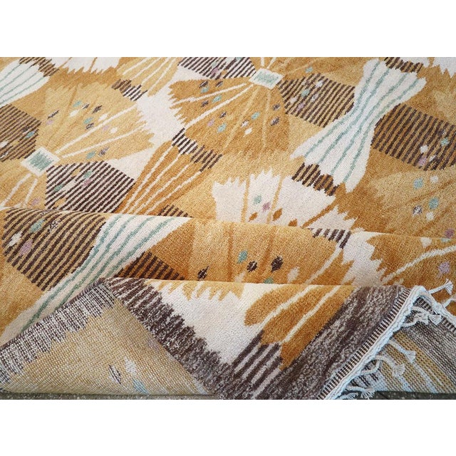 Galerie Shabab Collection Late 20th Century Scandinavian Rya After Park, Gul by Barbro Nilsson For Sale - Image 9 of 10