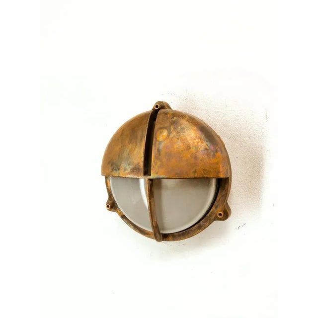 Metal Cast Brass Wall Sconce For Sale - Image 7 of 11