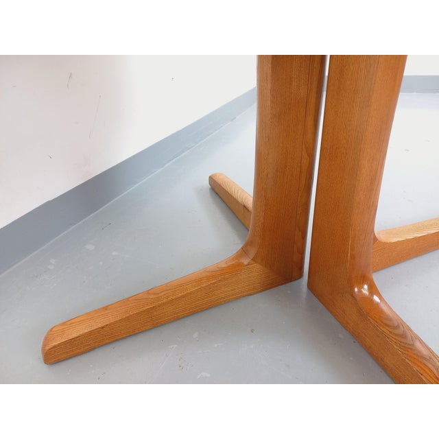 Vintage Round Scandinavian-Style Dining Table in Light Elm with Extensions, 1960s For Sale - Image 18 of 18