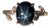 3.7ct Star Sapphire Ring W Natural Diamond Accents in Solid 14k Gold Size 6.75 For Sale