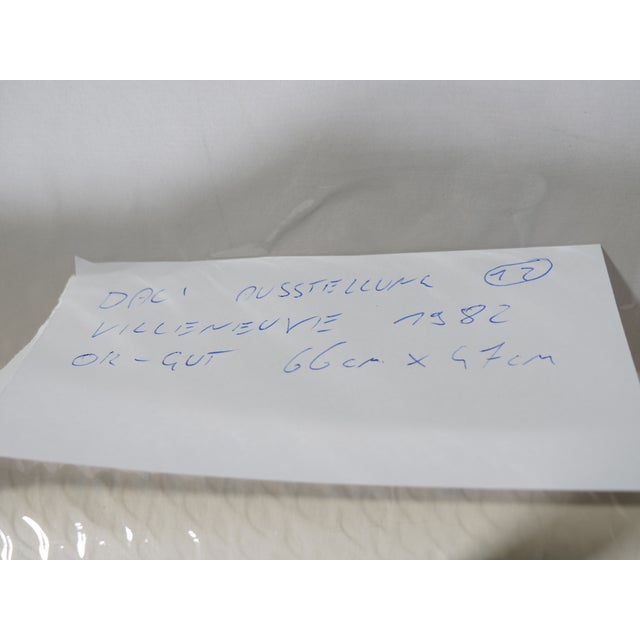 Beige Exhibition of Engraved Works Art Poster by Salvador Dalí, 1982 For Sale - Image 8 of 9