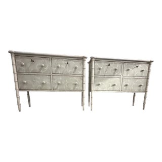 Pair of Patina Nightstands/Side Tables For Sale