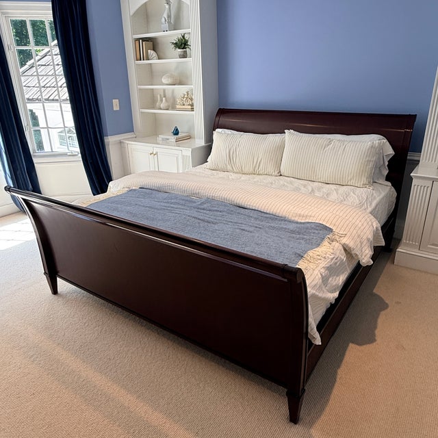 Brown Barbara Barry for Baker King Size Sleigh Bed For Sale - Image 8 of 14