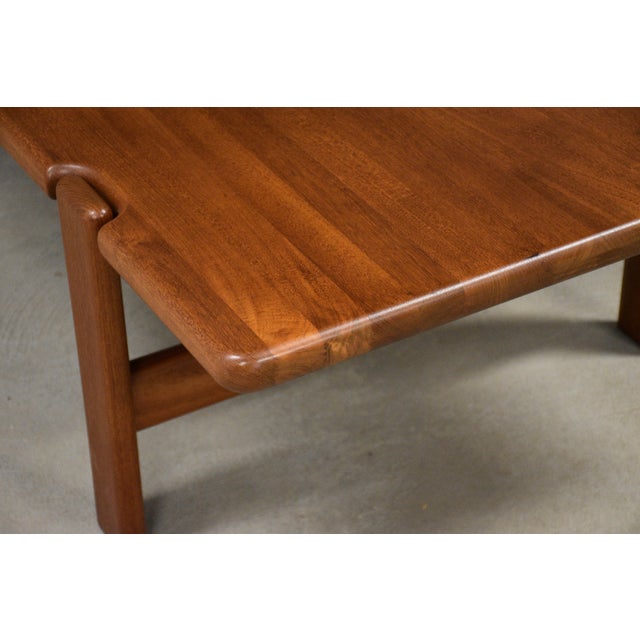 Wood 1970s Refinished Danish Modern Teak 59” Coffee Table by Niels Bach For Sale - Image 7 of 9