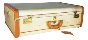 Vintage Brown Leather and Ivory Pergamena Suitcases from Prada, 1960s, Set of 2