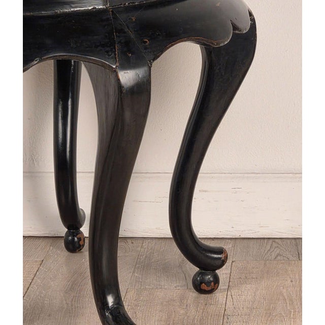 Chinese Lacquer and Green Stone Table, 19th Century For Sale - Image 4 of 9