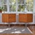 American of Martinsville 1950s Mid-Century Modern Walnut Nightstands, Mirrored Pair on Hairpin Legs, A Pair For Sale - Image 4 of 11