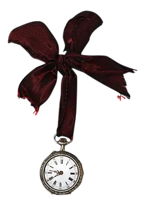 C. 1900 Sterling Pocket Watch Ornament