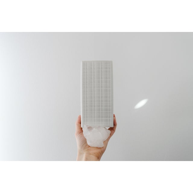 1960s 1960s Mid-Century Matte White Porcelain Vase Jaeger Germany For Sale - Image 5 of 10