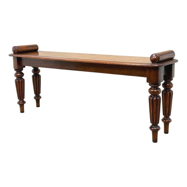 Antique Regency Bench in Oak, 1830 For Sale