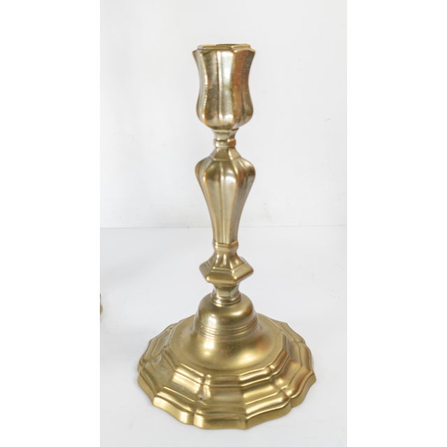 We are selling this great pair of French bronze candlesticks. These candle holders have great form and date from the late...