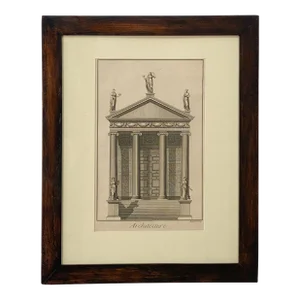 Grand Tour Original Neoclassical Engraving, Italy Circa 1780