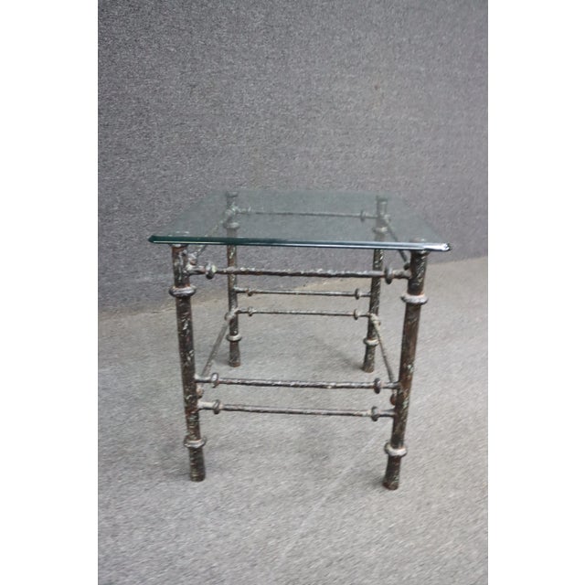 Metal Bronze Twig Side Table For Sale - Image 7 of 10