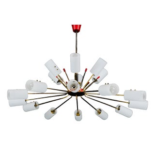 Large Mid-Century 18-Arms Chandelier in the manner of Arredoluce, Italy, 1950s For Sale