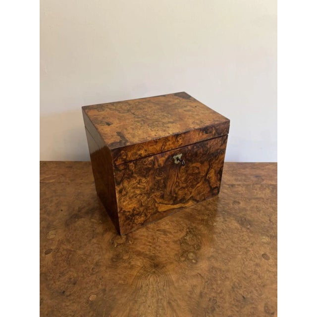 Antique Victorian Burr Walnut Stationary Box, 1860s For Sale - Image 9 of 9