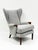 Original c.1960 Parker Knoll wingback arm chair that was professionally restored and newly reupholstered in Schumacher...