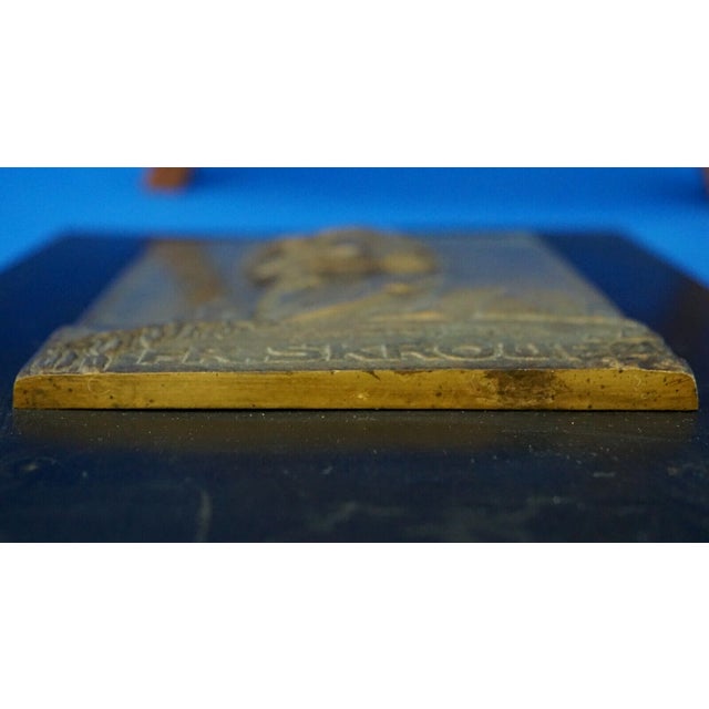 20th Century Bronze Plaque Portrait of František Škroup by Antonín Popp, Paris, 1912 For Sale - Image 12 of 18