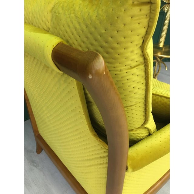 Vintage Yellow Armchair from Cinitique For Sale - Image 10 of 16