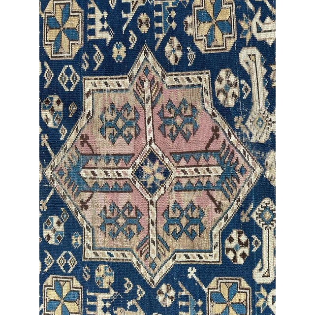 Blue Caucasian Shirvan Rug, 1890s For Sale - Image 8 of 18