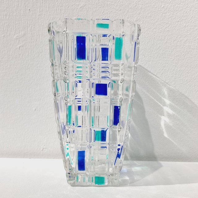 Multicolored Crystal Vase, 1960s For Sale - Image 9 of 13