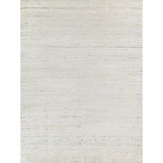 Exquisite Rugs Montero Handmade New Zealand Wool & PET Yarn Silver/Gray Rug-8'X10' For Sale