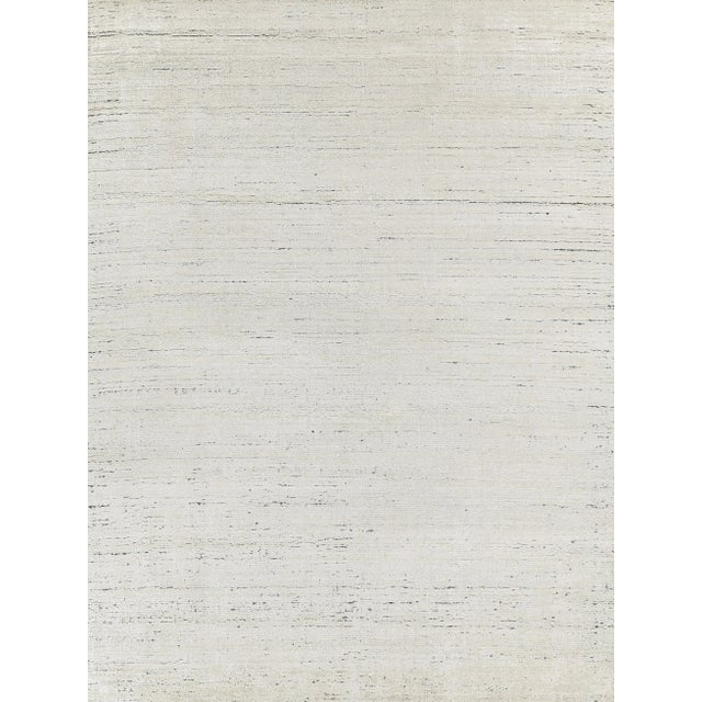Exquisite Rugs Montero Handmade New Zealand Wool & PET Yarn Silver/Gray Rug-8'X10' For Sale