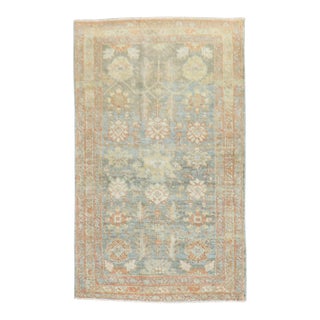 Zabihi Collection Soft Neutral Antique Malayer Throw Rug - 2'10" x 4'8" For Sale