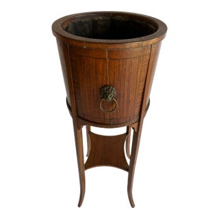 Late 19th Century Wood Inlaid Champagne or Wine Bucket For Sale
