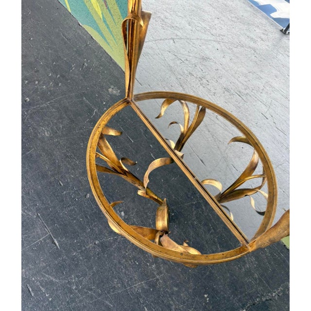 Italian LaBarge Floral Gilt Hall Mirror For Sale In Tampa - Image 6 of 11