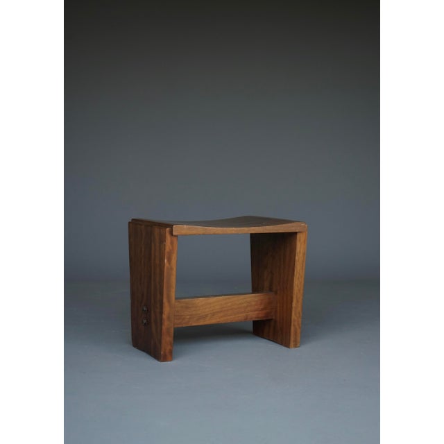 Mid-Century Church Stool in Walnut, 1950s For Sale - Image 6 of 14