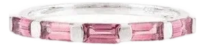 Modern Chic Eternity Band With Baguette Cut Natural Pink Tourmaline Size 8