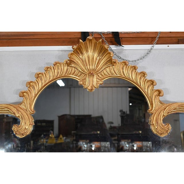 Antique Golden Wood Mirror in Louis XV Style For Sale - Image 6 of 18